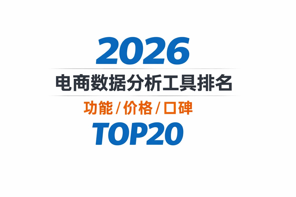 2026 电商数据分析工具排名：功能 / 价格 / 口碑 TOP20